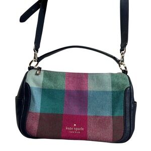 Kate Spade New York Plaid Leather Crossbody Shoulder‎ Bag Preppy $429 Retail
